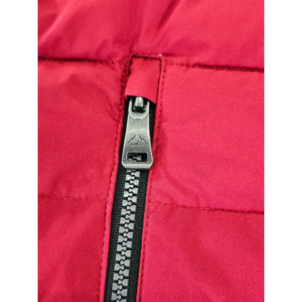 Cozy Sherpa Hood Lightweight XXL Red Colorblock Puffer Jacket Water Resit Coat - Picture 9 of 13